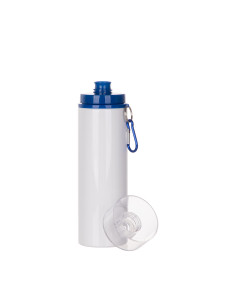 Bouteille en aluminium de 27 oz/800 ml avec couvercle bleu (blanc) 2