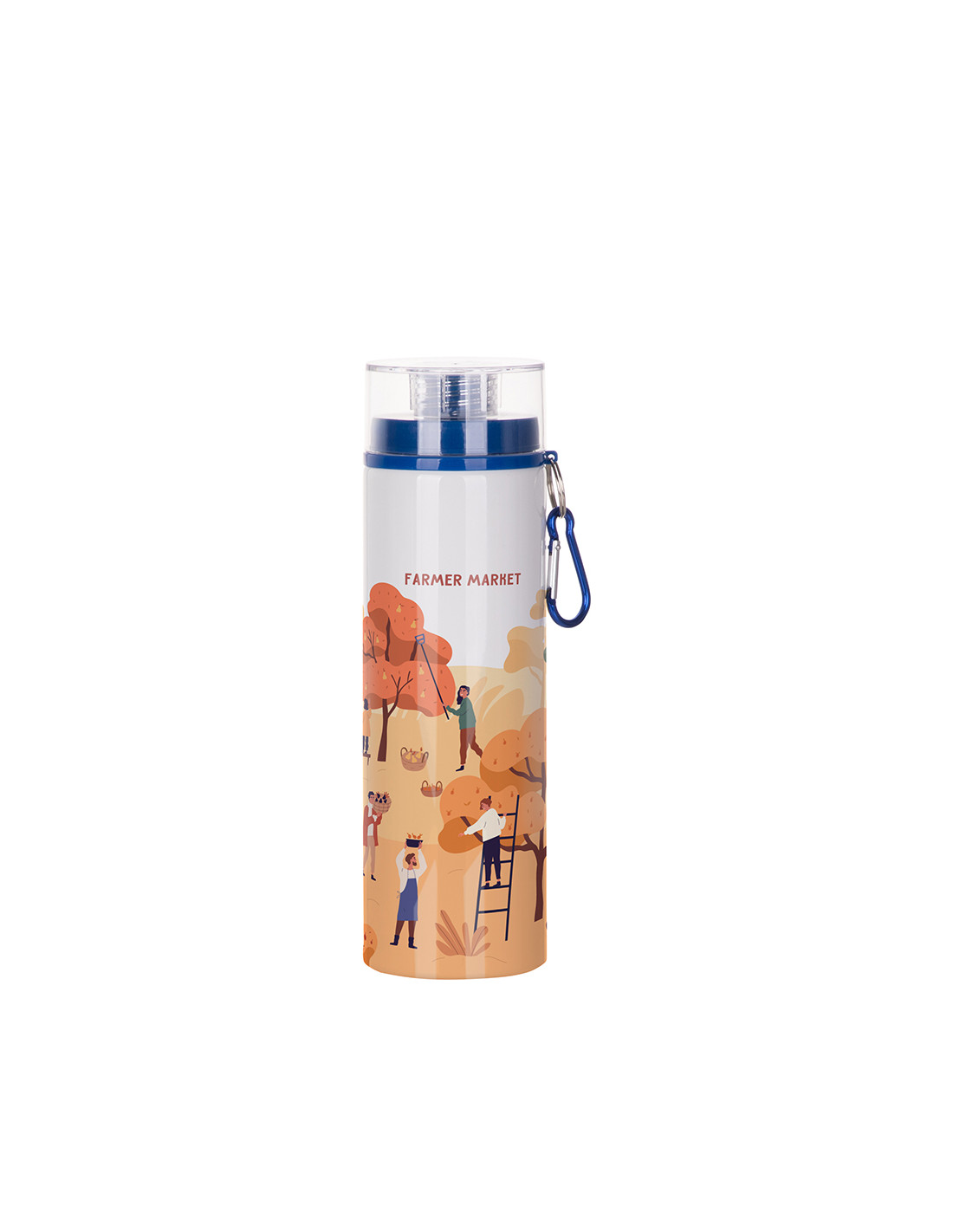 Bouteille en aluminium de 27 oz/800 ml avec couvercle bleu (blanc)