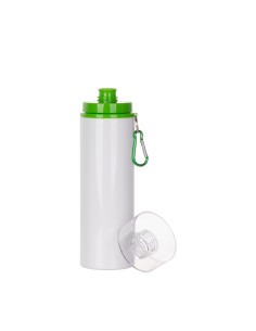 Bouteille en aluminium de 27 oz/800 ml avec couvercle vert (blanc) 2
