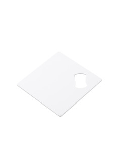 Ouvre-bouteille entièrement blanc en acier inoxydable (carré, 9 cm) 2