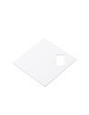 Ouvre-bouteille entièrement blanc en acier inoxydable (carré, 9 cm)
