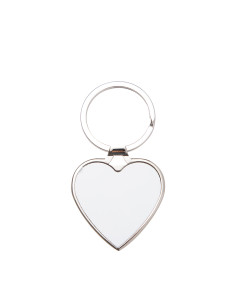 Porte-clés à sangle en PU (cœur, 4 x 4,5 cm)