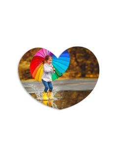 Aimant de réfrigérateur à sublimation-coeur (9,5 cm)