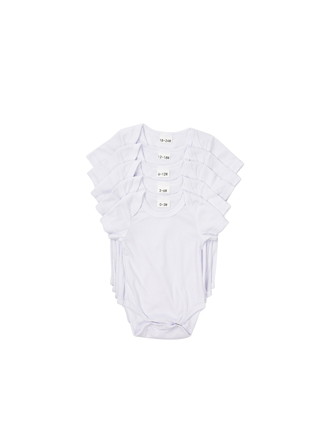 Combinaison bébé à manches courtes S (blanc, 3-6M)