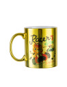 Tasse en céramique plaquée or de 11 oz -