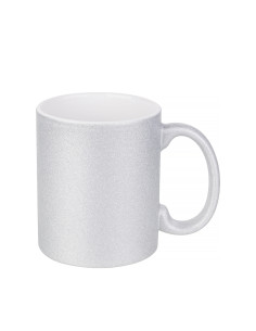 Tasse à paillettes 11oz/330ml (argent)