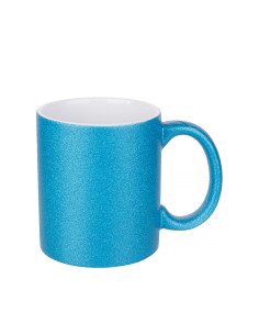 Tasse à paillettes 11oz/330ml (bleu)
