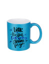 Tasse à paillettes 11oz/330ml (bleu)