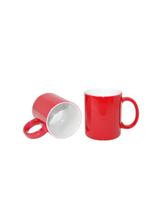 Tasses à couleur changeante de 11 oz - Brillantes, avec boîte blanche - Rouge