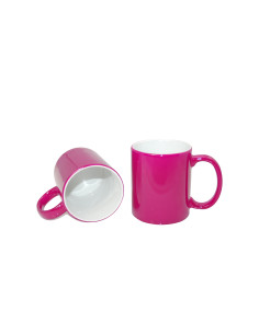 Tasses à couleur changeante de 11 oz - Brillantes, avec boîte blanche - Violet rouge