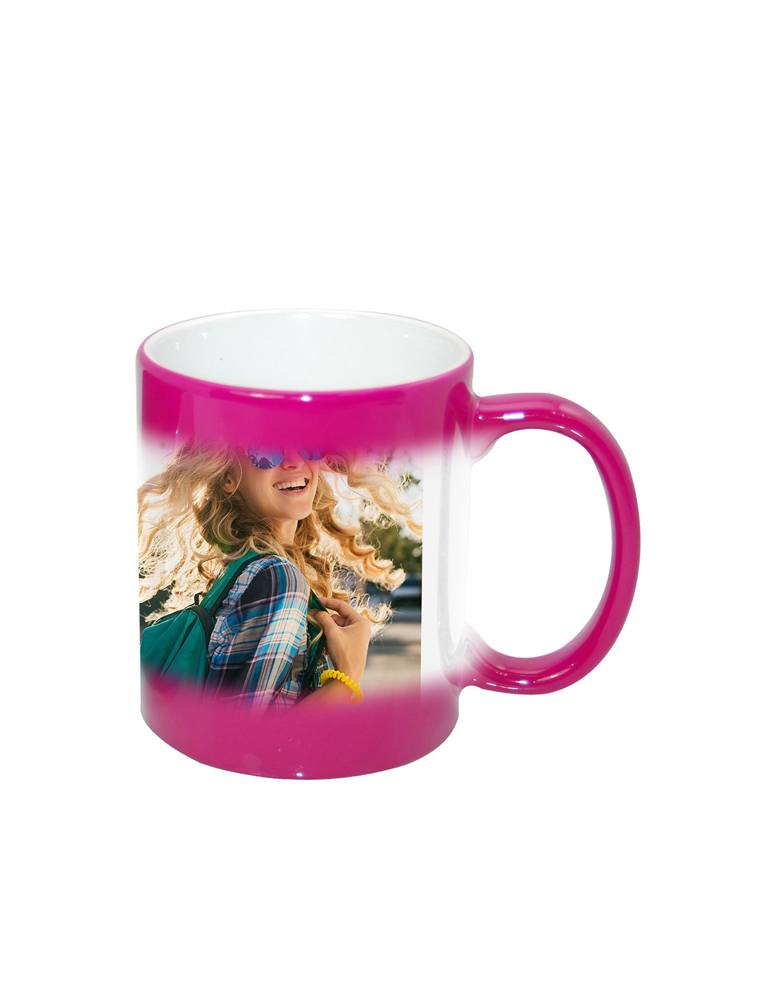 Tasses à couleur changeante de 11 oz - Brillantes, avec boîte blanche - Violet rouge