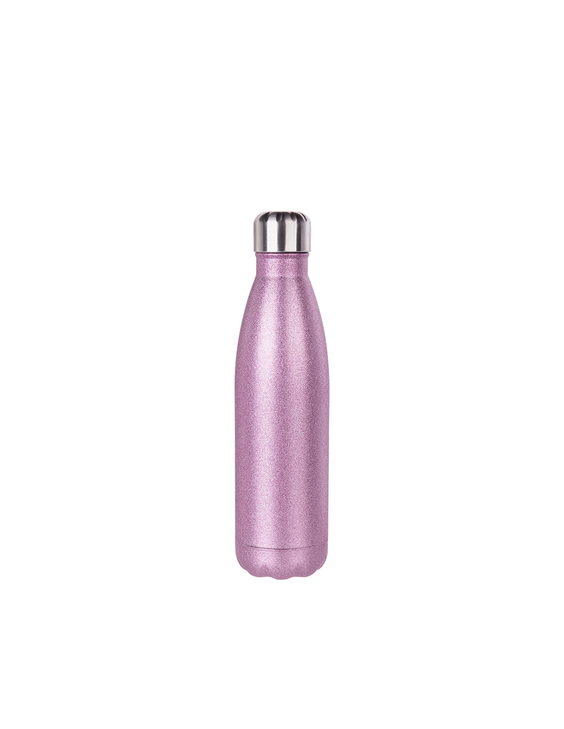 Bouteille en forme de cola en acier inoxydable pailleté de 17 oz/500 ml (rose)