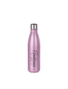 Bouteille en forme de cola en acier inoxydable pailleté de 17 oz/500 ml (rose)