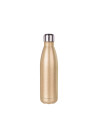 Bouteille en forme de cola en acier inoxydable à paillettes de 17 oz/500 ml (or rose)