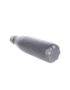 Botella con forma de cola de acero inoxidable con purpurina de 17 oz / 500 ml (gris) 2